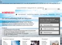 Webbsida från Pumphuset Sverige AB