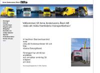 Webbsida från Anderssons Åkeri AB, Arne