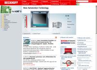 Webbsida från Beckhoff Automation AB