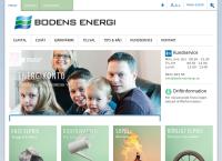 Webbsida från Bodens Energi AB