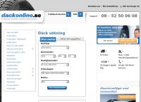 Webbsida från AUTOPULSEN DÄCKONLINE