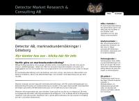 DETECTOR MARKET RESEARCH & CONSULTING AB