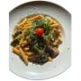 Pasta med oxfilé – en italiensk favorit på vår meny. Kryddig, krämig och toppad med ruccola och parmesan. En av våra mest omtyckta rätter i Stockholm.
