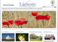 Webbsida från Larssons Begravningsbyrå