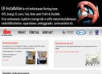 Webbsida från Lr Installation Ab