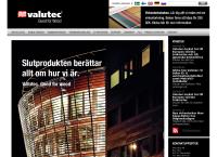 Webbsida från Valutec AB