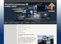 Webbsida från Holmsjö Bildemontering & Åkeri AB