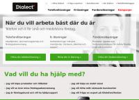 Webbsida från DIALECT