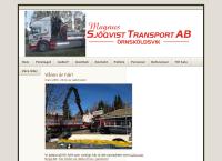 Webbsida från MAGNUS SJÖQVIST TRANSPORT AB