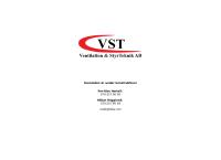 VST VENTILATION & STYRTEKNIK AB