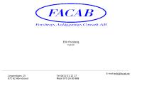 FACAB FORSBERGS ANLÄGGNINGS CONSULT AB
