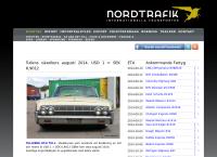 Webbsida från Nordtrafik AB