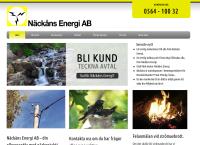 Webbsida från NÄCKÅNS ENERGI AB