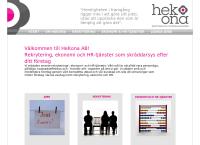 Webbsida från HeKona AB