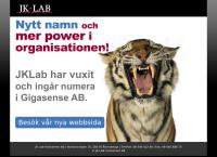 Webbsida från Jk Laboratorieutrustning Service AB