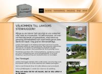 Webbsida från Laholms Stenhuggeri AB
