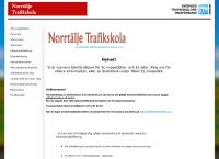 Webbsida från NORRTÄLJE TRAFIKSKOLA AB