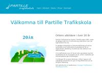 Webbsida från Partille Trafikskola