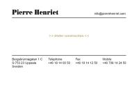 Pierre Henriet, Firma