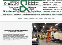 Webbsida från Strandbergs Emballage AB