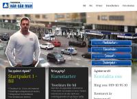 Webbsida från TRAFIKSKOLAN HÄR GÅR MAN AB
