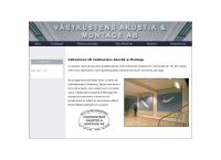 Webbsida från Västkustens Akustik & Montage AB