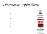Schermans Försäljning