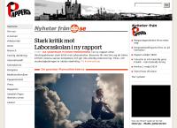Webbsida från Svenska Pappersindustri, Arbetareförbundet