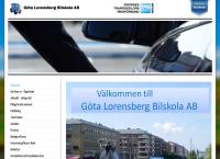 Webbsida från Göta Lorensberg Bilskola Ab