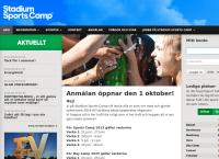 Webbsida från Stadium Sports Camp AB