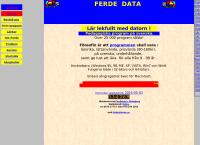 Webbsida från Ferde Data