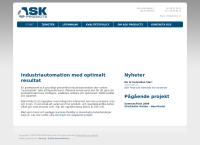 Webbsida från ASK Products AB
