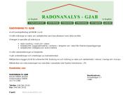 Webbsida från Radonanalys Gj AB