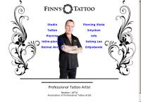 Webbsida från Finn's Tattoo