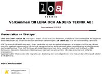 Webbsida från LOA Teknik AB
