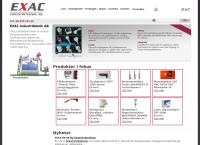Webbsida från Exac Industriteknik AB