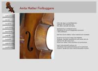 Webbsida från Anita Matter Fiolbyggmästare
