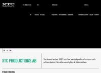 Webbsida från XTC Productions AB