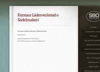 Webbsida från KENTAUR LÄDERVERKSTAD O. SADELMAKERI