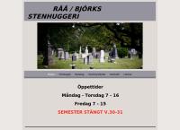Webbsida från Björks Stenhuggeri AB