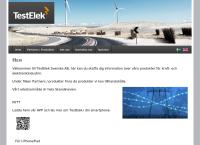 Webbsida från Testelek Svenska AB