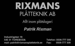 Rixmans Plåtteknik AB