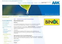 Webbsida från Binol AB