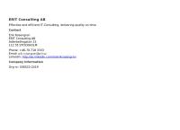 Webbsida från Erit Consulting AB