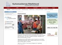 Webbsida från Kyrkomusikernas Riksförbund