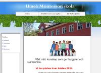 Webbsida från UMEÅ MONTESSORISKOLA AB