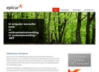 Webbsida från Epicur Consulting AB