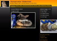 Webbsida från KONSERVATOR SÖDERMAN