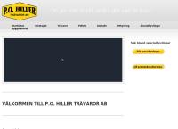Webbsida från Hiller P.O. Trävaror
