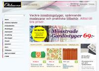 Webbsida från Ohlssons Tyger